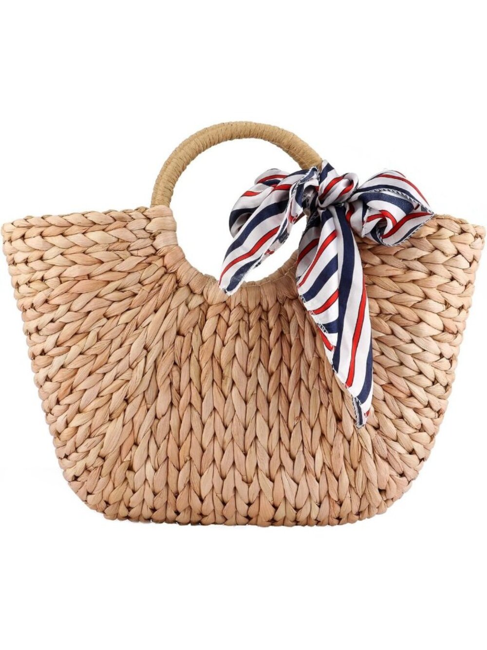 Stylish Summer Rattan Tote Bag for Women - Hand-woven Straw Beach Clutch Handbag